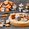 jingfei 200Pcs Roof Tiles Set Miniature Tiles Mini Shingles Tile