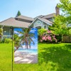 HGOD DESIGNS Beach Sun Garden Flags for Outside Tropical Palm