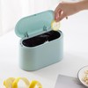 Mini Trash Can with Lid - Removable Small Garbage Can,