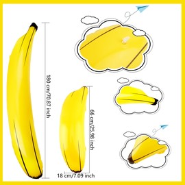 14 Pack Inflatable Bananas Blow Up Banana Balloons Toys Include 2 Pcs 70 Inch Bananas 12 Pcs 26 Inch Bananas for Bachelorette Party Summer Water Games