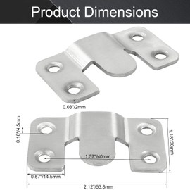 Rierdge 12 Pack 2.12"x 1.18" Z Clips Flush Mount Bracket Heavy Duty Stainless Steel Picture Hangers Interlocking Photo Frame Hook for Hanging Picture Display, Silver