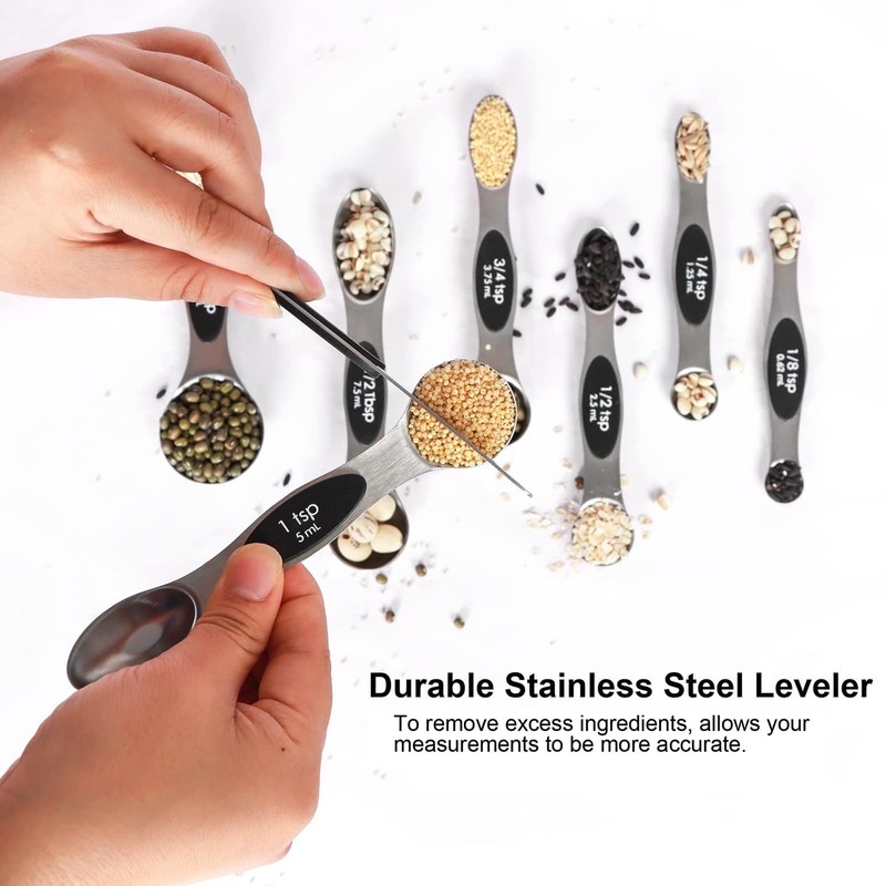 Measuring Spoons Sets of 7, Magnetic Measuring Spoons, Tablespoon Measure
