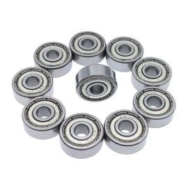 Fasizi 10 Pcs 624ZZ Double Metal Shields Deep Groove Ball Bearings 4x13x5mm