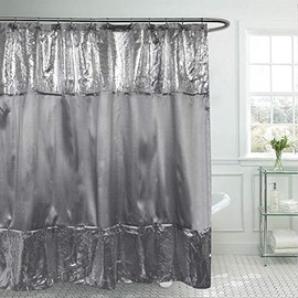 Sweet Home Collection Glamour Sequins Shower Curtain 72" x 72"