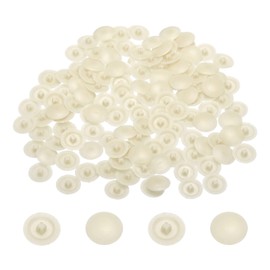 sourcing map Screw Caps, 228Pcs 12mm - Plastic Self-Tapping Screw Cap Covers, Decorative Cover Hole Plug for Diameter 7-8mm Flat Phillips Screw (Snow White)