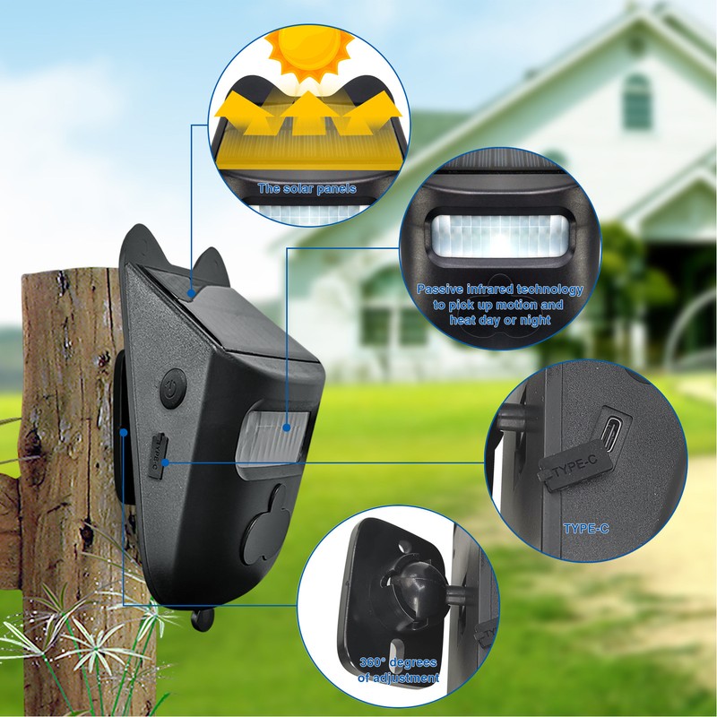Driveway Alarm Solar Infrared Intelligent Induction IP65 Waterproof Welcome Doorbell