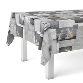 Martina Home Zen Stones Single Oilcloth Tablecloth 100 x 140 cm
