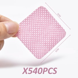 540 Pcs Lint-Free Nail Wipes, Eyelash Glue Cleaning Pads, Makeup Remover Wipe Pads, Nail Art Cleaning Pads, Gel Remover Wipes, Nail Remover Pads