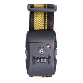 Logic Suitcase Belt, TSA Lock (12 Colors, Yellow x Black) [Anti-theft, Loss, and Cargo Collapse] Travel Belt, Adjustable Length, For Overseas Travel, Business Trips, Suitcase Band, Travel Bag,