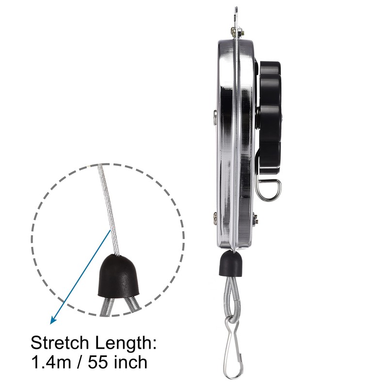 sourcing map Retractable Spring Pull Tool Holder Hanging Device 1.3-4.4