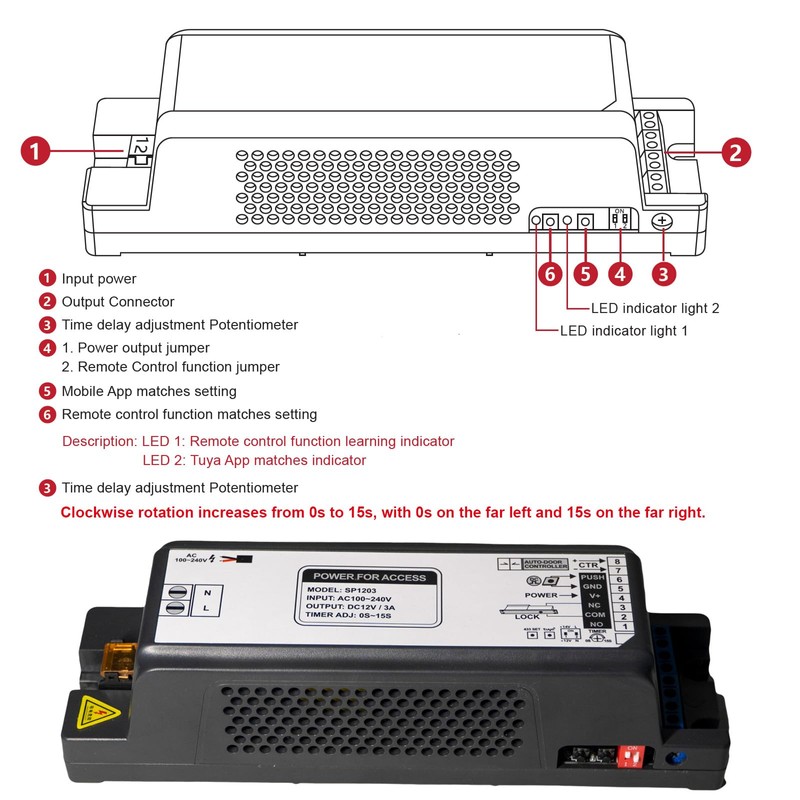Access Control System Kit with IP68 Waterproof Metal Touch Keypad,