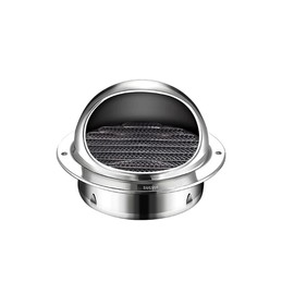 Air Vent Covers for Walls Outside, Stainless Steel Round External Extractor Wall Vent Outlet with Fly Screen Mesh(Large)