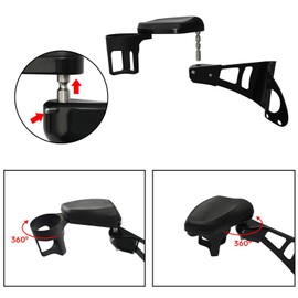 TCMT Rear Passenger Arm Rests W/Drink Holder Fit For Harley Electra Glide Low Ultra Classic 2015-16 Road Glide 15-23 Road King Special 17-23 Street Glide CVO 14-22 Tri Glide Ultra 16-22