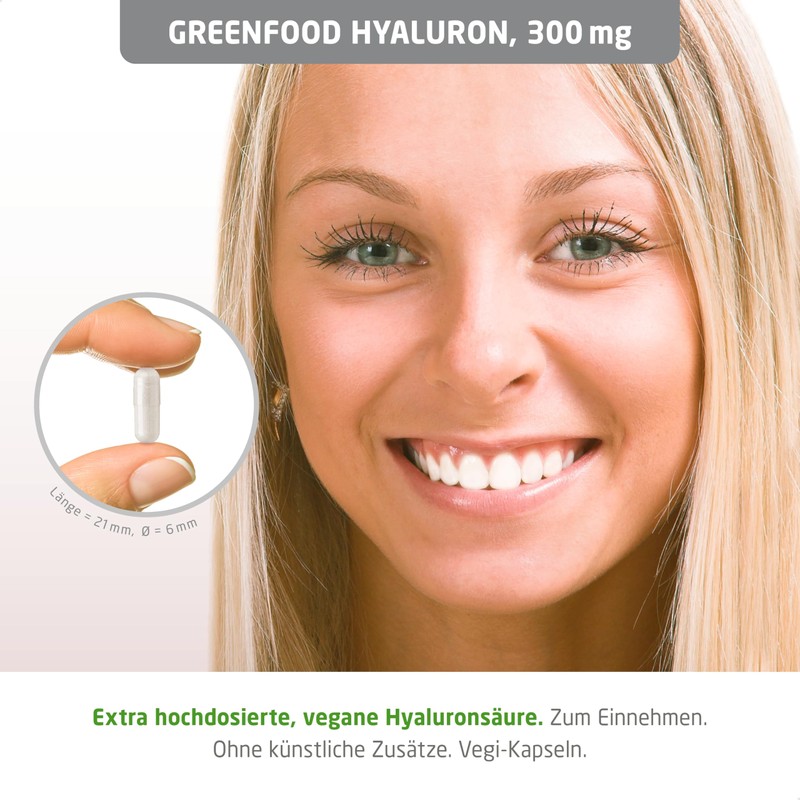 Hyaluron, High Dose, 300 mg – 120 Capsules, Vegan. 300