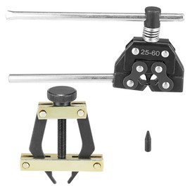 Motoforti Roller Chain Tool Kit 25-60 Chain Detacher Breaker Cutting Tool Roller Chain Puller Holder Connection for Bicycle Bike Motorcycle Go Kart ATV Chain Replacement Carbon Steel Black