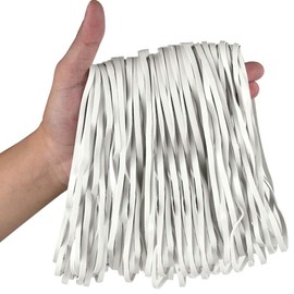 YOUOWO Thick Rubber Bands, Width 0.2 inches (5 mm) x Folding Diameter 7.9 inches (200 mm), Inner Diameter: 5.0 inches (127 mm), 35 Pieces, White, Thick Rubber Bands, Office Packaging, Packing Strap,