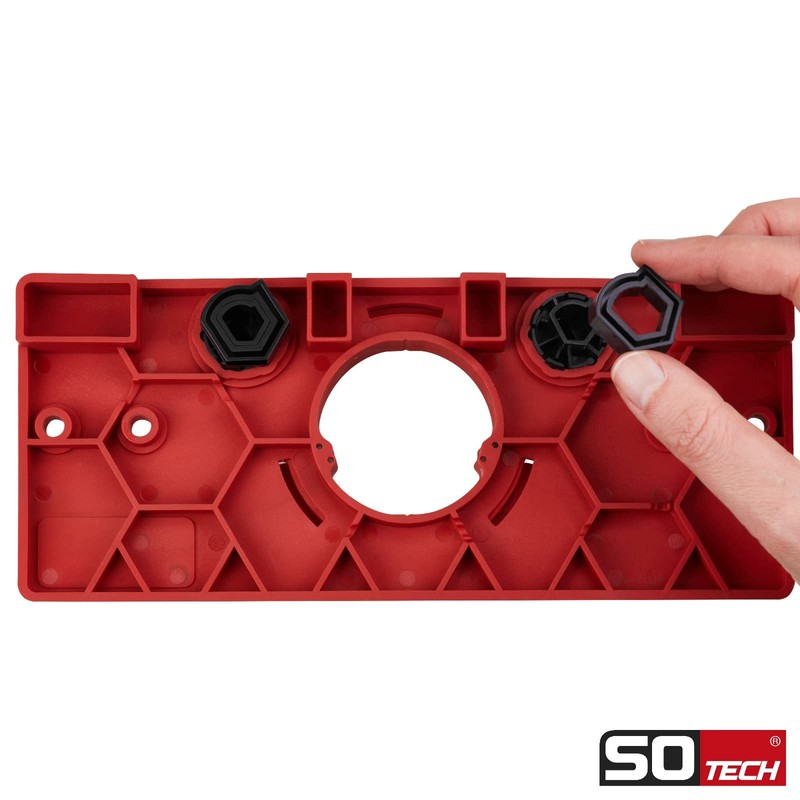 SOTECH Drilling template BSK-35-T45/52 for pot hinge mounting including Forstner