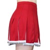 Danzcue Falda plisada de animadora para adulto, Escarlata/Blanco, L