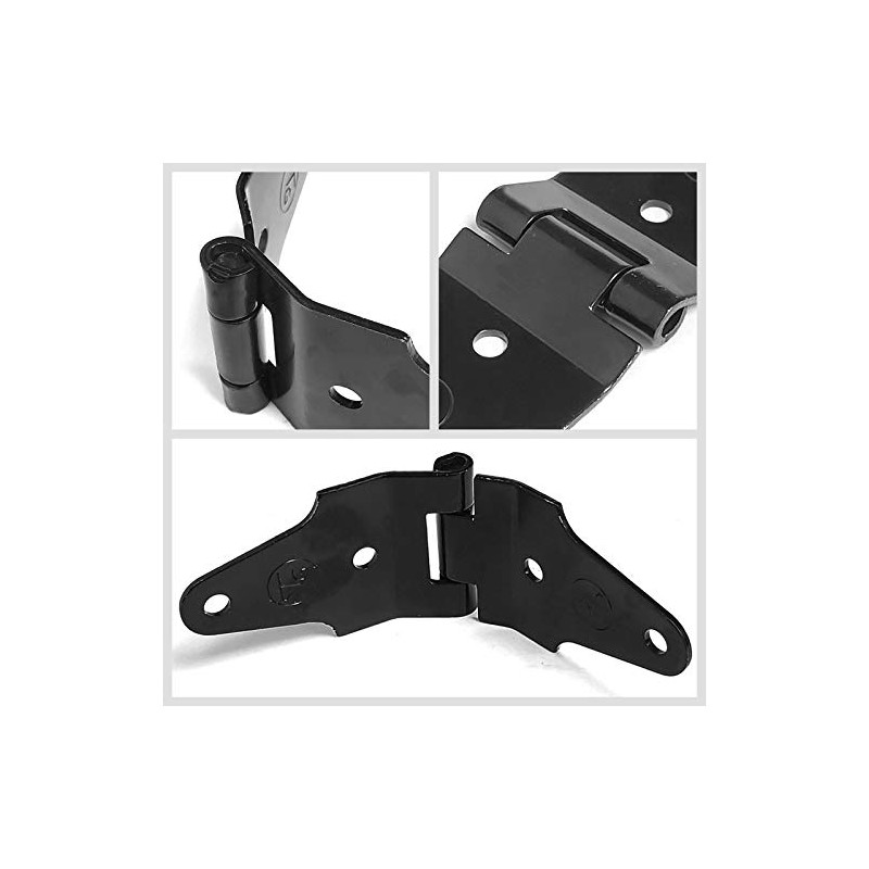 6X Transglobal Black Hinges (Roll Center, 2" Width) Works with