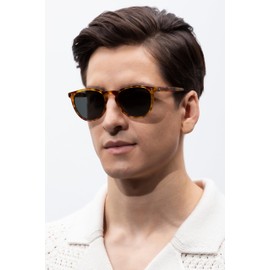 CARFIA Cool Polarized Sunglasses for Men Hand-crafted Acetate Frame Trendy Retro Sun Glasses CA2307 Tortoise