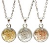 Jurice Hawaiian Jewelry Necklace, Pink Gold, Yellow Gold, Silver, Coin,