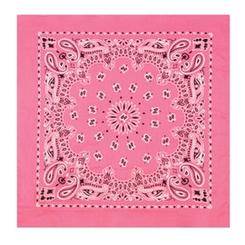 Rothco Trainmen Paisley Bandana – Multipurpose Outdoor Utility Survival Headwrap, 27" x 27", Pink