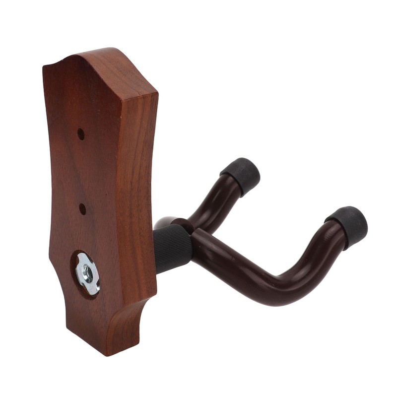 2pcs Guitar Wall Hanger Elegant Black Walnut Guitar Wall Mount