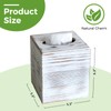 S310 Wood Tissue Box Cover, Rustic Square Tissue Box Holder