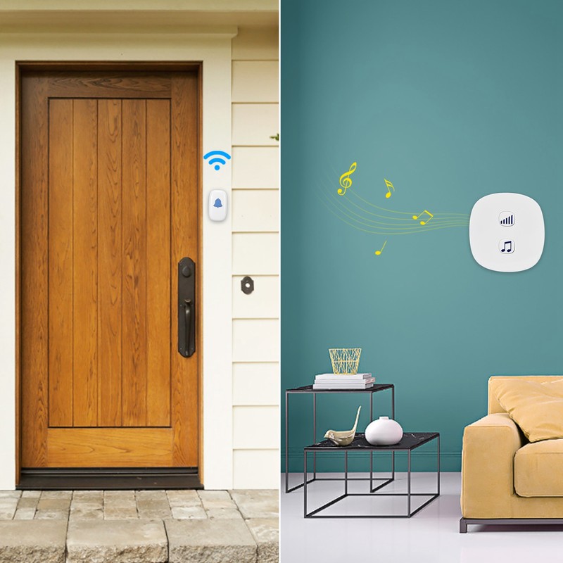 100DB Wireless Doorbell Waterproof 38 Melody Adjustable Volume 100m Range