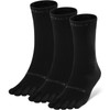 YABAIKE Toe Socks Liner Crew Socks for Men Women Coolmax