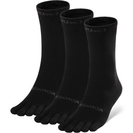 YABAIKE Toe Socks Liner Crew Socks for Men Women Coolmax Running Socks 3 Pairs Five Finger Socks