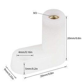Motherboard Standoffs Plastic Mounting PCB Feet Pack of 50, L Type PCB Fixed Standoffs PCB Circuit Board Insulated Spacer with 100pcs Screws