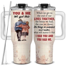 VUNVUT86 Christmas Tumbler For Wife, Husband - Wife Gifts - Husband Gifts - Valentine, Mothers, Fathers Day, Anniversary, Birthday Gifts For Couple, Grandma, Grandpa, Dad, Mom, Wifey, Hubby - Cup 40OZ