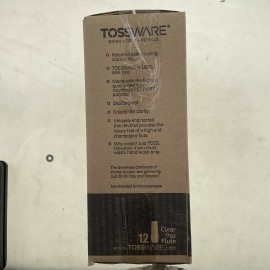 Tossware Recyclable BPA Free Shatter Proof Crystal Clear Stackable Flute