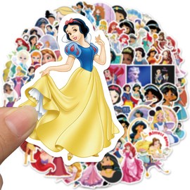 NEULEBEN Princess Stickers, Pack of 100 Cute Anime Stickers, VSCO Decorative Stickers, Waterproof Vinyl Stickers for Laptop, Skateboard, Car, Motorcycle, Kid's