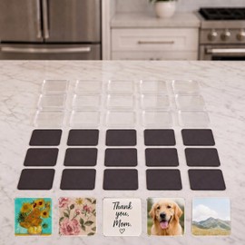 FairChic 15 Pack DIY Magnets Kit, DIY Acrylic Fridge Magnet DIY Kit, Magnets Making Kit for Home, Office, Kitchen, Gift for Family, Friends