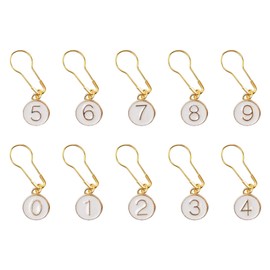 DELUXEFOX 10 Pcs Knitting Stitch Marker Numbers, Rows Markers, Knitting Markers, Knitting Markers, Knitting Tools, Marker Holder, Colorful Crochet Knitting Markers, Crochet Markers, Stitch Markers