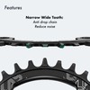 DJC Bike Chainring Asymmetrical 96BCD Narrow Wide Tooth MTB for