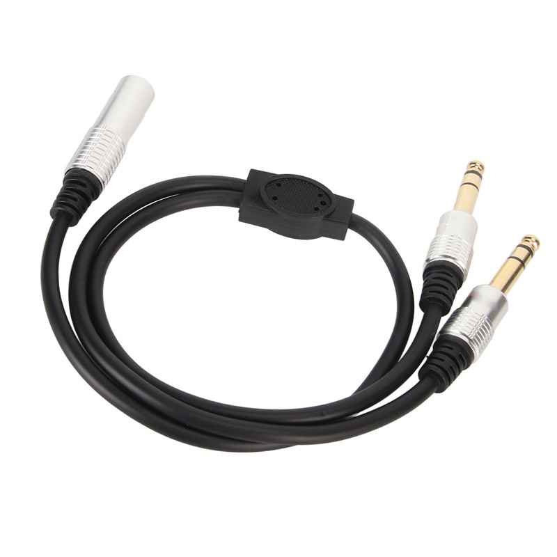 6.35mm Splitter Y Cable Mono Female to Dual Male 1/4