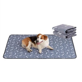 2Pack Washable Pee Pads for Dogs, High Absorbency Puppy Reusable Pee Pads for Training Non-Slip Waterproof Pet Crate Mat - 40x28 Inch Gray