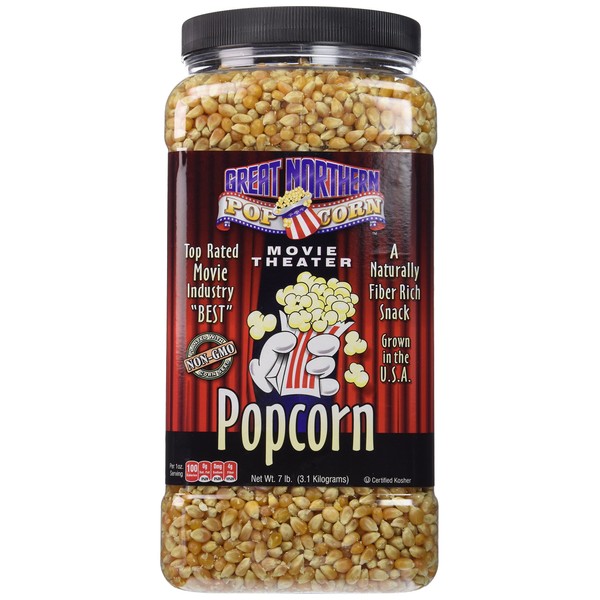 GREAT NORTHERN POPCORN COMPANY Premium Yellow Gourmet Popcorn, 7 Pound Jug