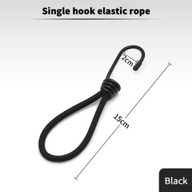 10 Pcs Bungee Cords With Hooks 7 Inch, Bungee Cords with Carabiner Clips, Small Bungee Cord with Hooks, Bungee Cords, Bungee Straps with Hooks, for Tarpaulin, Luggage, Camping, Bikes, Banners