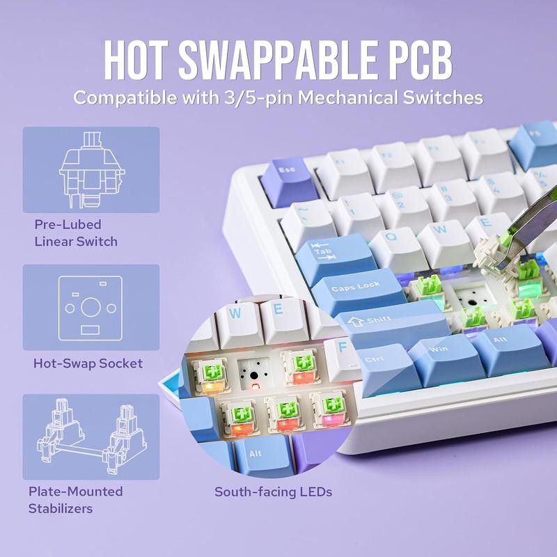 Aula F75 MAX Wireless Mechanical Keyboard with TFT Screen and