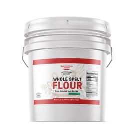 Unpretentious Whole Spelt Flour, 3.5 Gallon Bucket, Light & Airy Flour, From Dehulled Spelt Berries