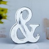 WOODOUNAI 6 Inch Rustic White Wood Letters Unfinished Wood Letters