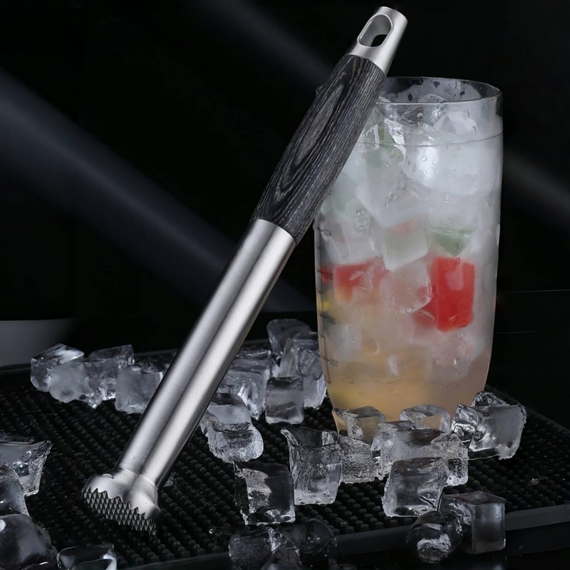 304 Stainless Steel Cocktail Muddler -26cm/10inch Professional Bar Tool with