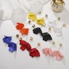 RUOFFETA Acrylic Petal Earrings for Women, Long Rose Petal Dangle