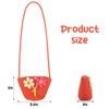 LJCTULY Kids Purse for Girls Age 2-14, Orange Toddler Purse