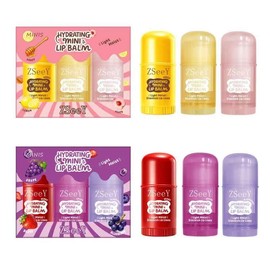 ZSeeY - Mini bálsamo labial, ligero, no grasoso, hidratante y reduce la línea de labios, tinte transparente, portátil para uso diario y regalos, lápiz de labios para hombres y mujeres, juego de 6