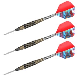 DW Flashback 25g Black Steel Tip Darts, Precision Balanced, Accurate, and Durable - Perfect for Professional and Recreational Players